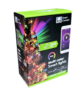 LAMPY NA VIANOČNÝ STROMČEK - 200 LED RGB 20m - WiFi APP